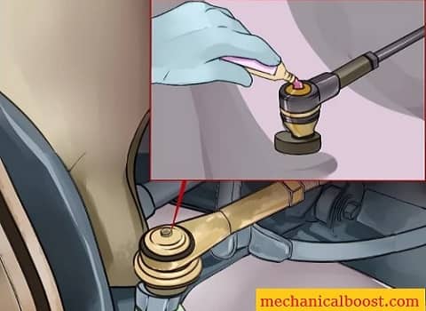 Apply grease to the tie rod end assembly generously