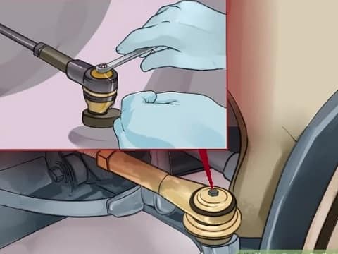 put the grease fitting on the tie rod end